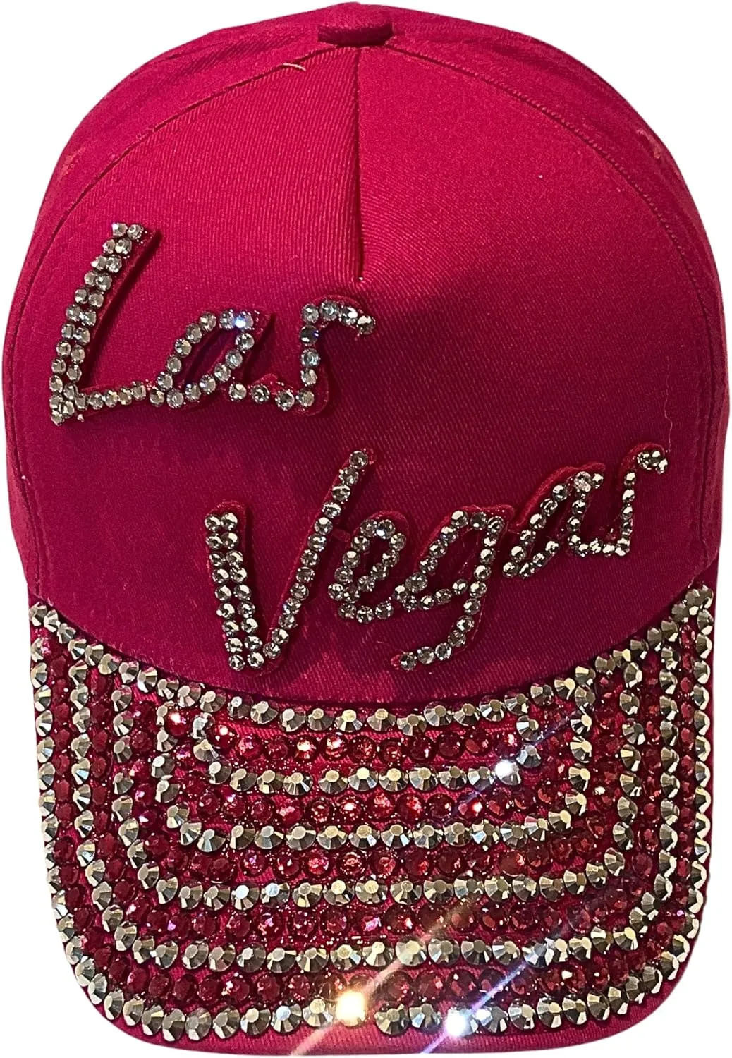 Popfizzy Bling Hat for Women, Fun Rhinestone Baseball Cap, Bedazzled Distressed Denim Hat, Handmade Gifts for Women and Girls