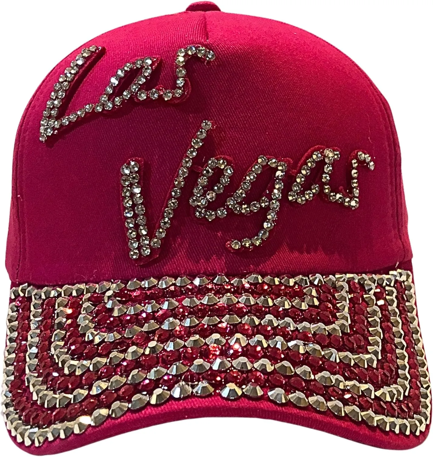 Popfizzy Bling Hat for Women, Fun Rhinestone Baseball Cap, Bedazzled Distressed Denim Hat, Handmade Gifts for Women and Girls