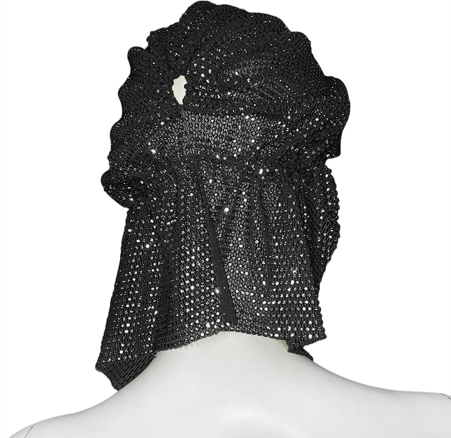 Rhinestone Mesh Headband 1920s Beaded Cap Belly Dance Cap Gatsby Themed Party Nightclub Headwrap Rave Headpiece