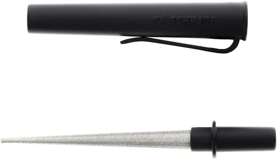 Schrade Delta Class Hone Cone with Diamond Dust Tapered Sharpening Rod , 4.6" for Knife Sharpening and EDC