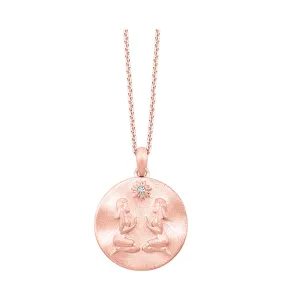 Silver Rose Diamond 1/50Ctw Pendant