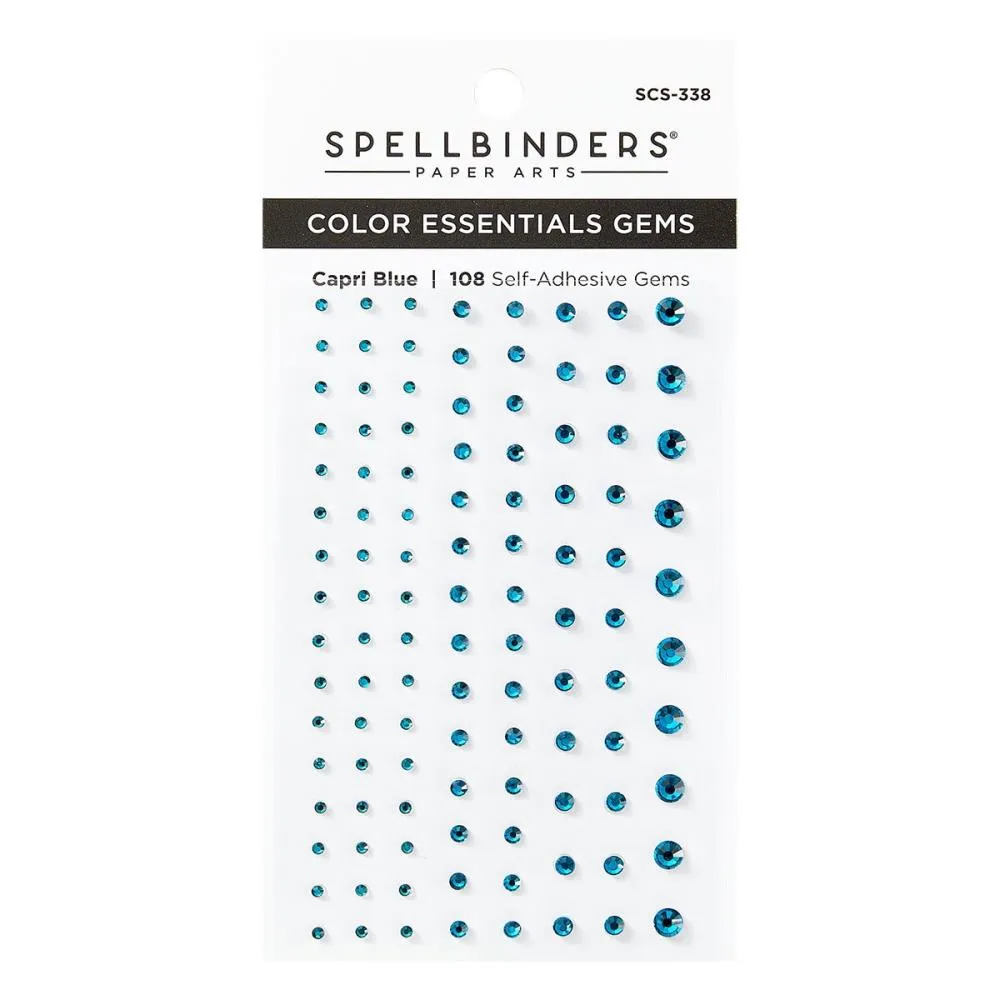 Spellbinders Colour Essentials Gems 108/Pkg Capri Blue