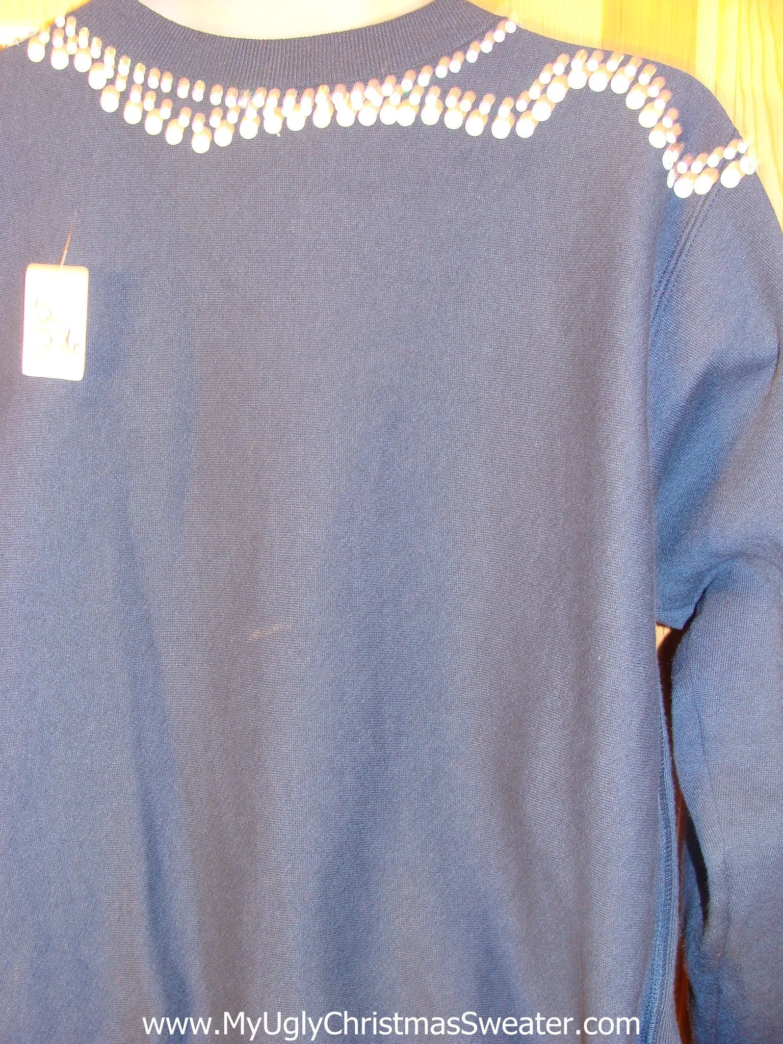 Tacky Cheap Christmas Sweatshirt Horrible 3D Bling