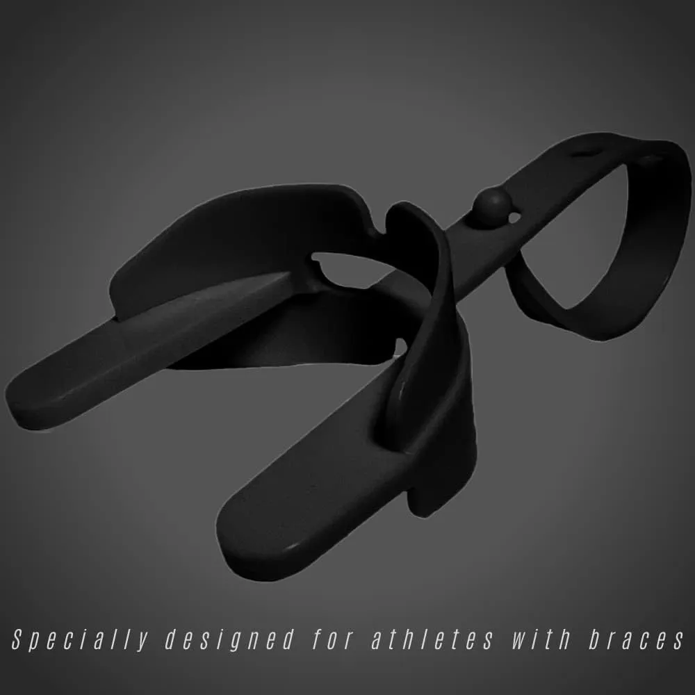 Ultra-Guard All Sport Mouthguard with Professional Quality Helmet Strap; Specially Designed for Athletes with Braces of All Contact Sports. Double Protection for Both Upper and Lower Teeth (Clear)