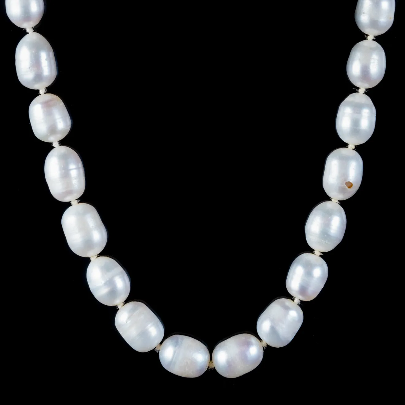 Vintage Pearl Necklace Paste Clasp