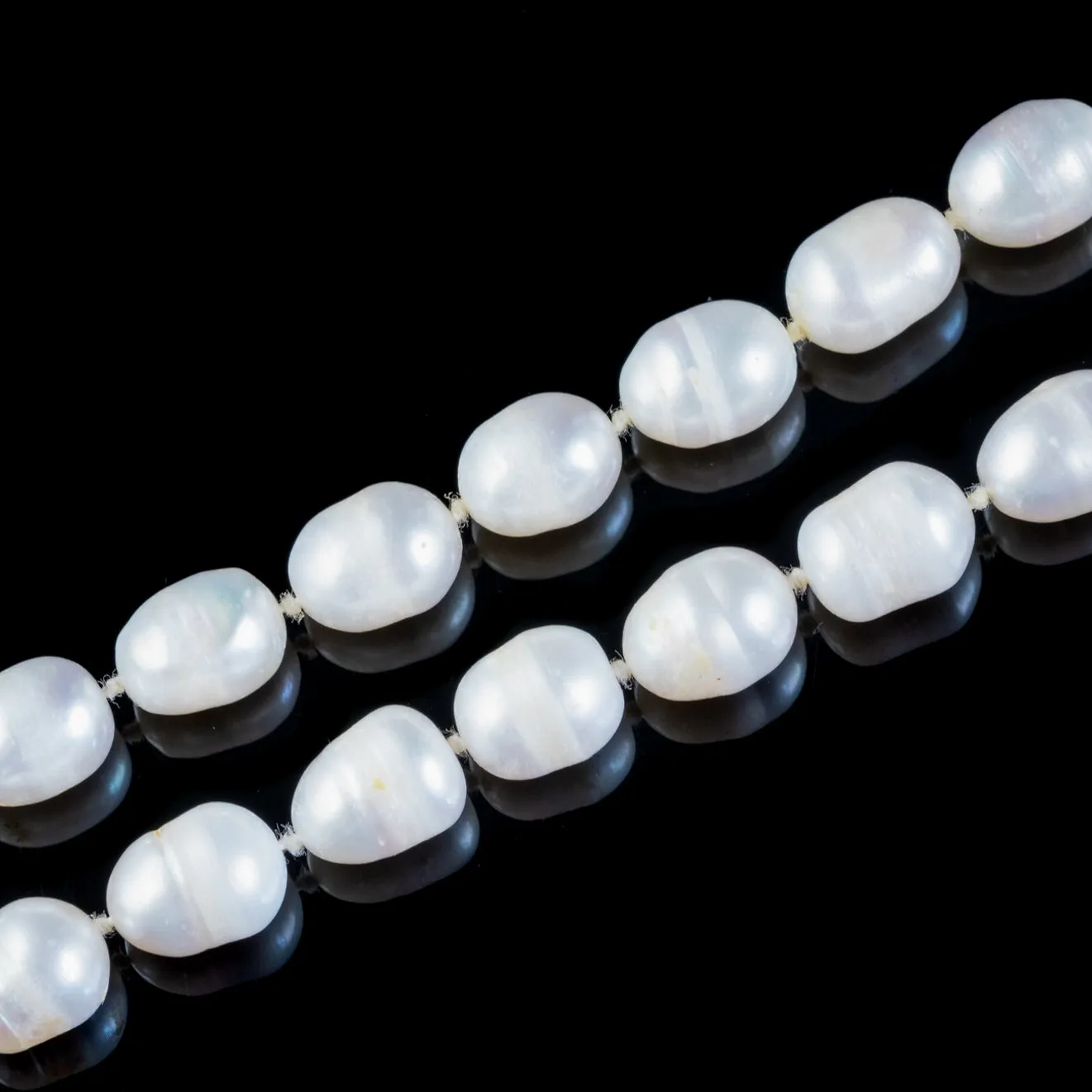 Vintage Pearl Necklace Paste Clasp