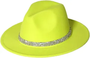 Women Fedora Hats with Diamond Band Fashion Wedding Party Jazz Cap Unisex Church Hat Bucket Hats