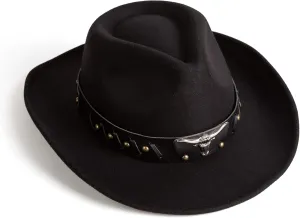 Womens Western Cowboy Cowgirl Hats with Belt Buckle